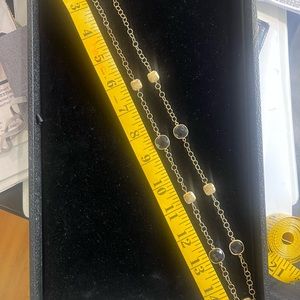 Gold Necklace w Gold & Black accents.